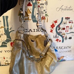 Coach Metallic Gold Shoulder Bag